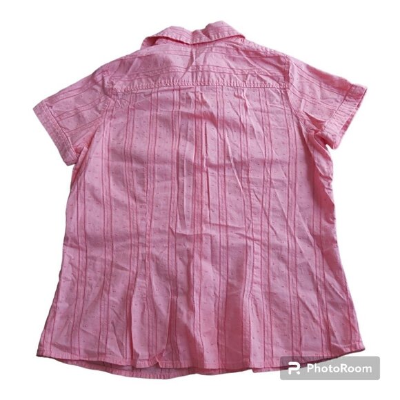 Carroll Reed Classics Girls Short-Sleeved Pink Button-Down Shirt Size 8 - Picture 2 of 5